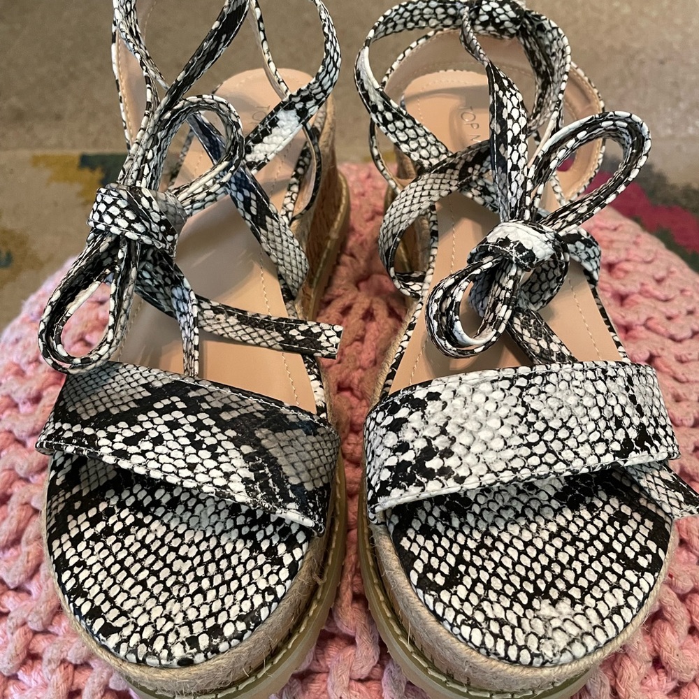 BNWOT Zebra Print Sandals!